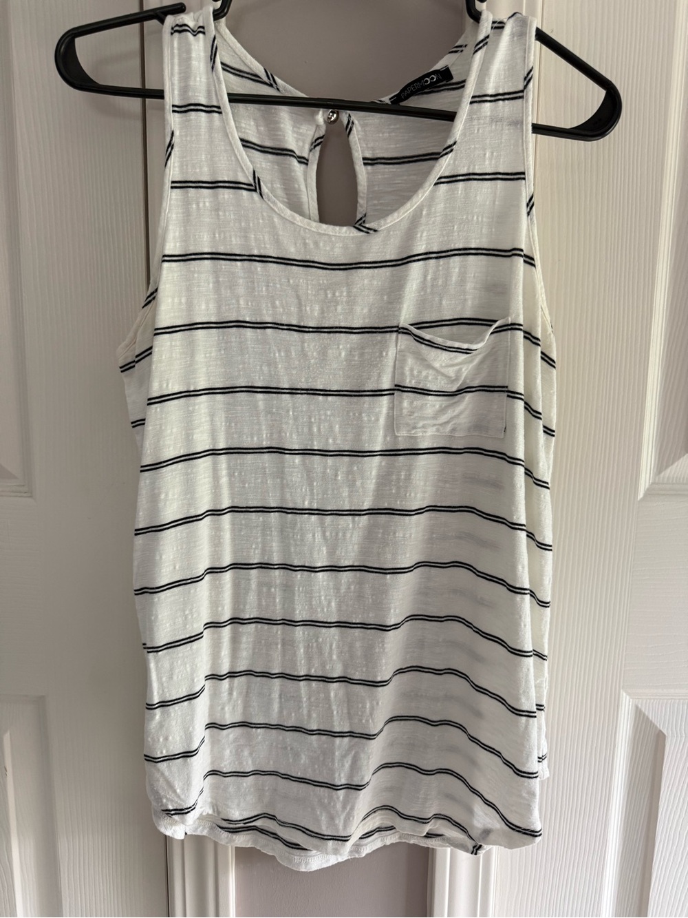 Papermoon White Tank with Black Stripes